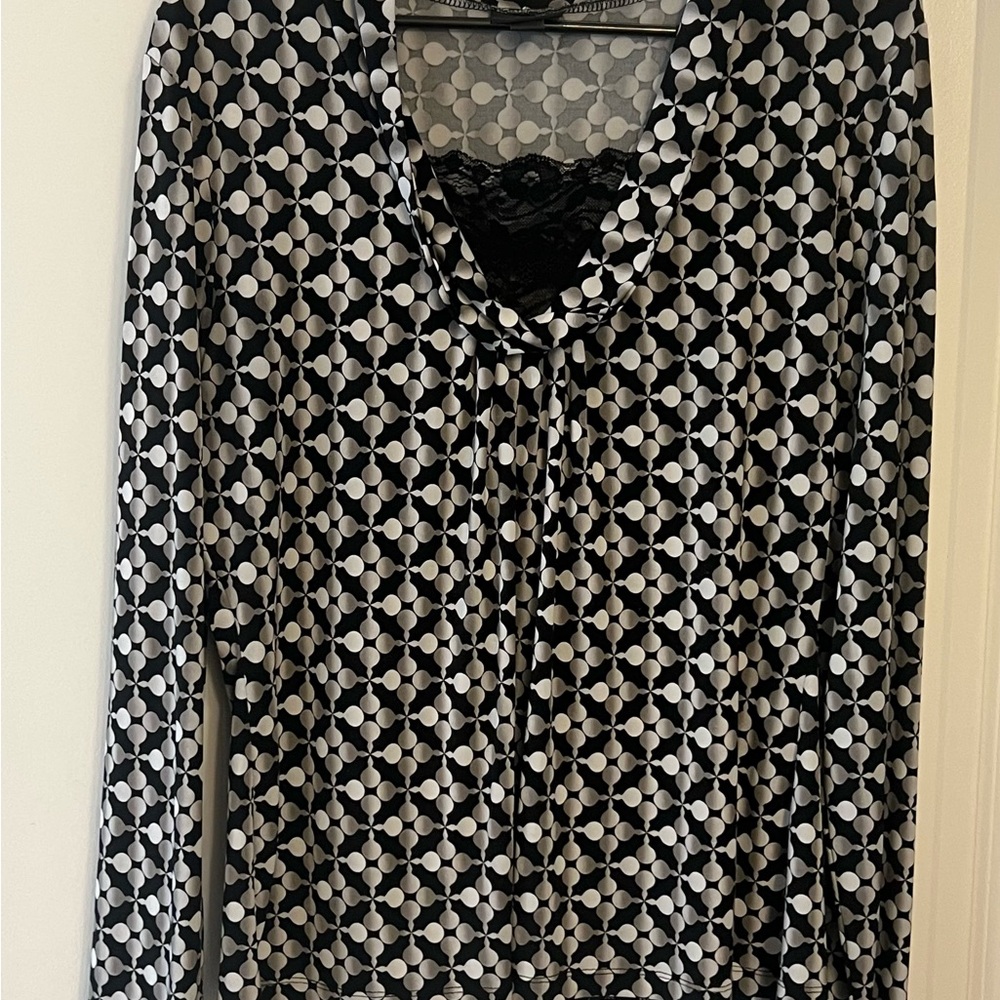 Chic Black And White Patterned Tops - image 6